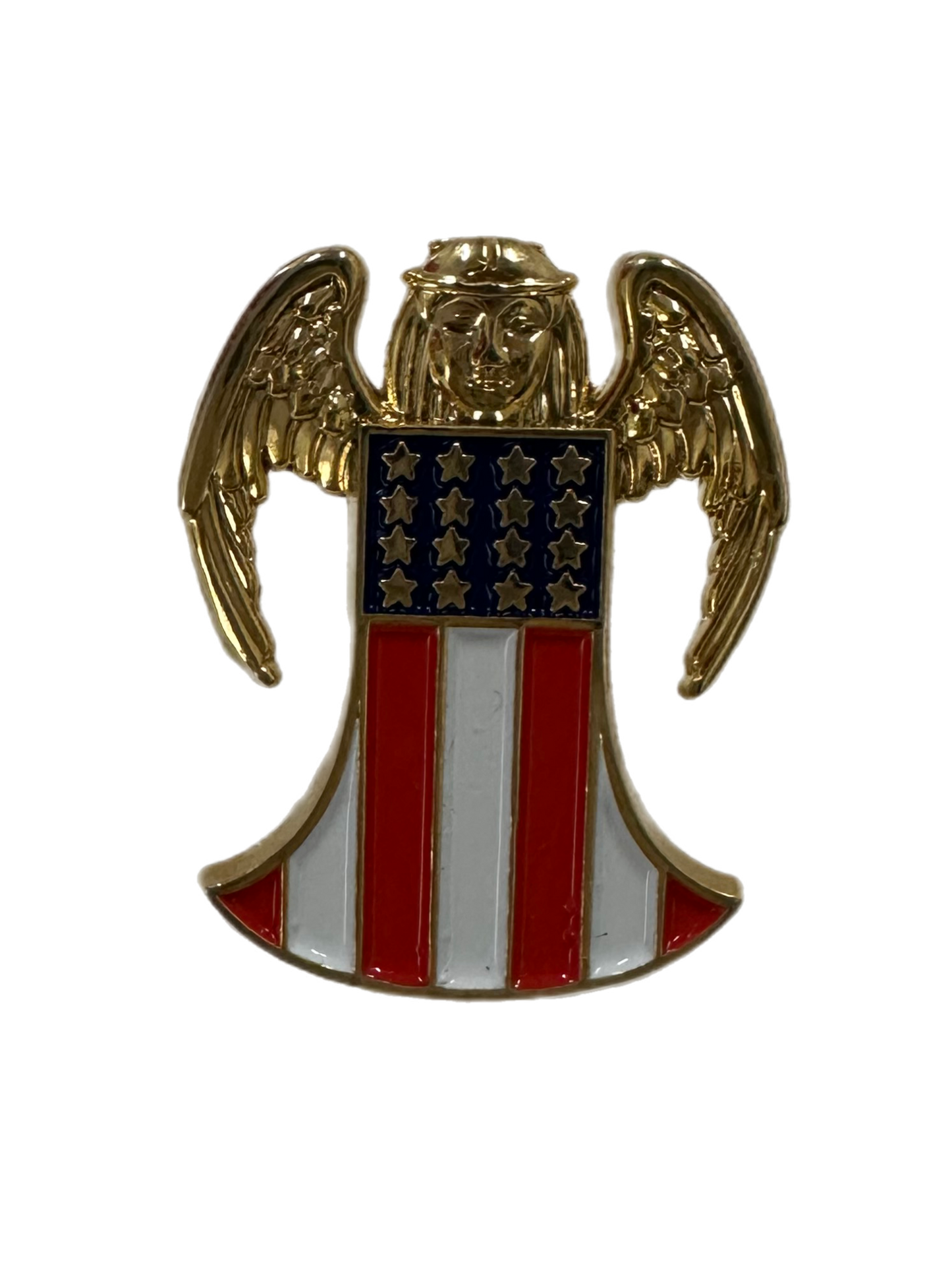 Red, White, and Blue Angel Lapel Pin