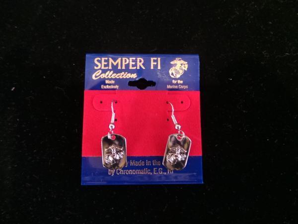 Mini Dog Tag Earrings